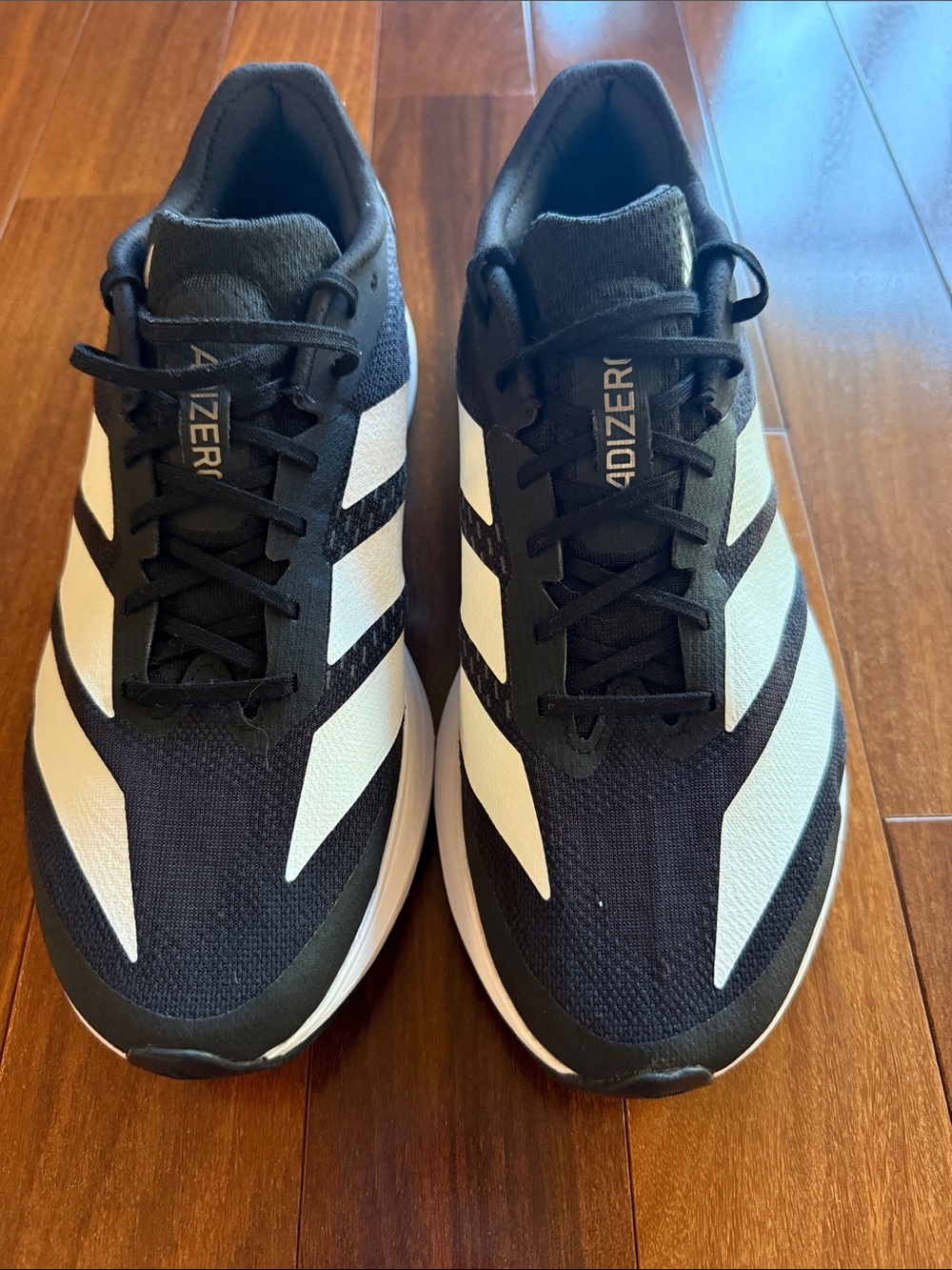 adidas Black and White Adizero Performance Running Shoes